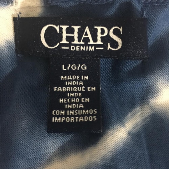CHAPS by Ralph Lauren Sleeveless Tie Dye Top Sz L - Picture 7 of 8